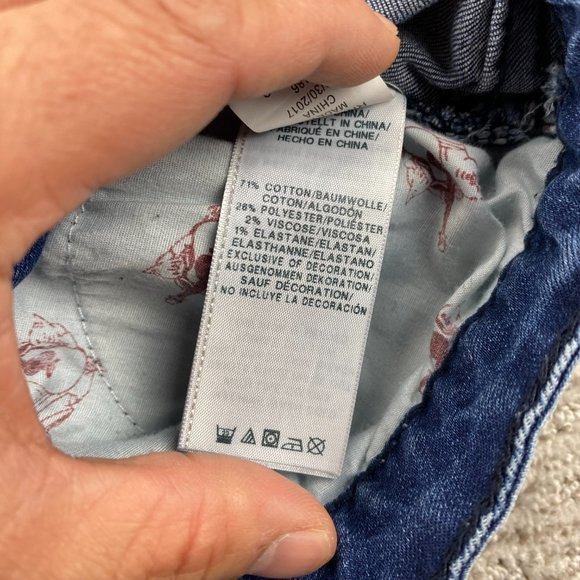 True Religion Jean Shorts Size 14 Boys Blue Denim Cut-Off Short Pants Casual - Picture 7 of 14